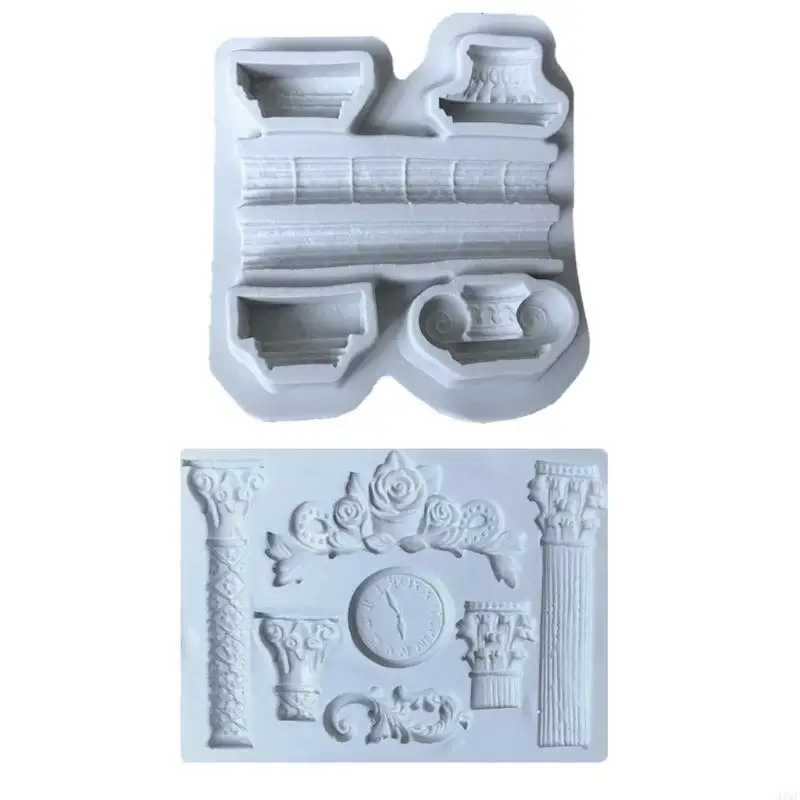 

New European Roman Column Fondant Silicone Molds Cakes Decorations Moulds