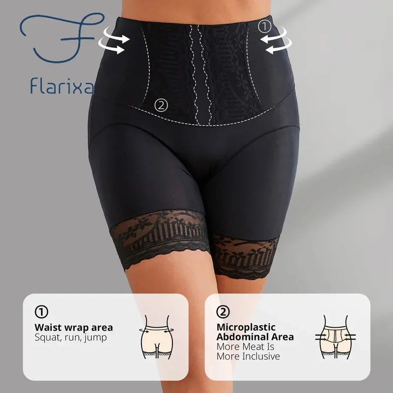 1 шт., кружевные защитные шорты для женщин, корректирующие трусики с высокой талией, компрессионные боксеры для живота, корректирующее белье для бедер, против натирания