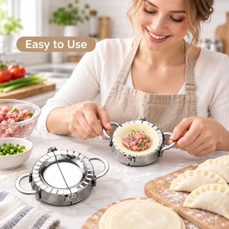 Stainless Steel Dumpling Tool Dough Presser Wrapper Maker Pastry Shaper Household DIY Kitchen Accessories