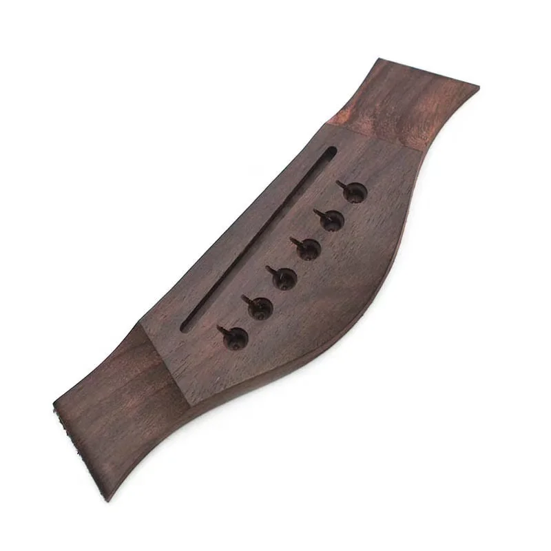 Stegset aus Palisander für Akustikgitarre mit Stiften, Mutter und Sattel, obere untere Saitenkissen für Folk-/Klassiker-/Uku-Gitarrenzubehör – Detail 6