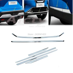 Car Styling For Nissan Qashqai J12 2022 2023 ABS Chrome Side Door Body Rear Front bumper bumper strip Trims Accessories Styling