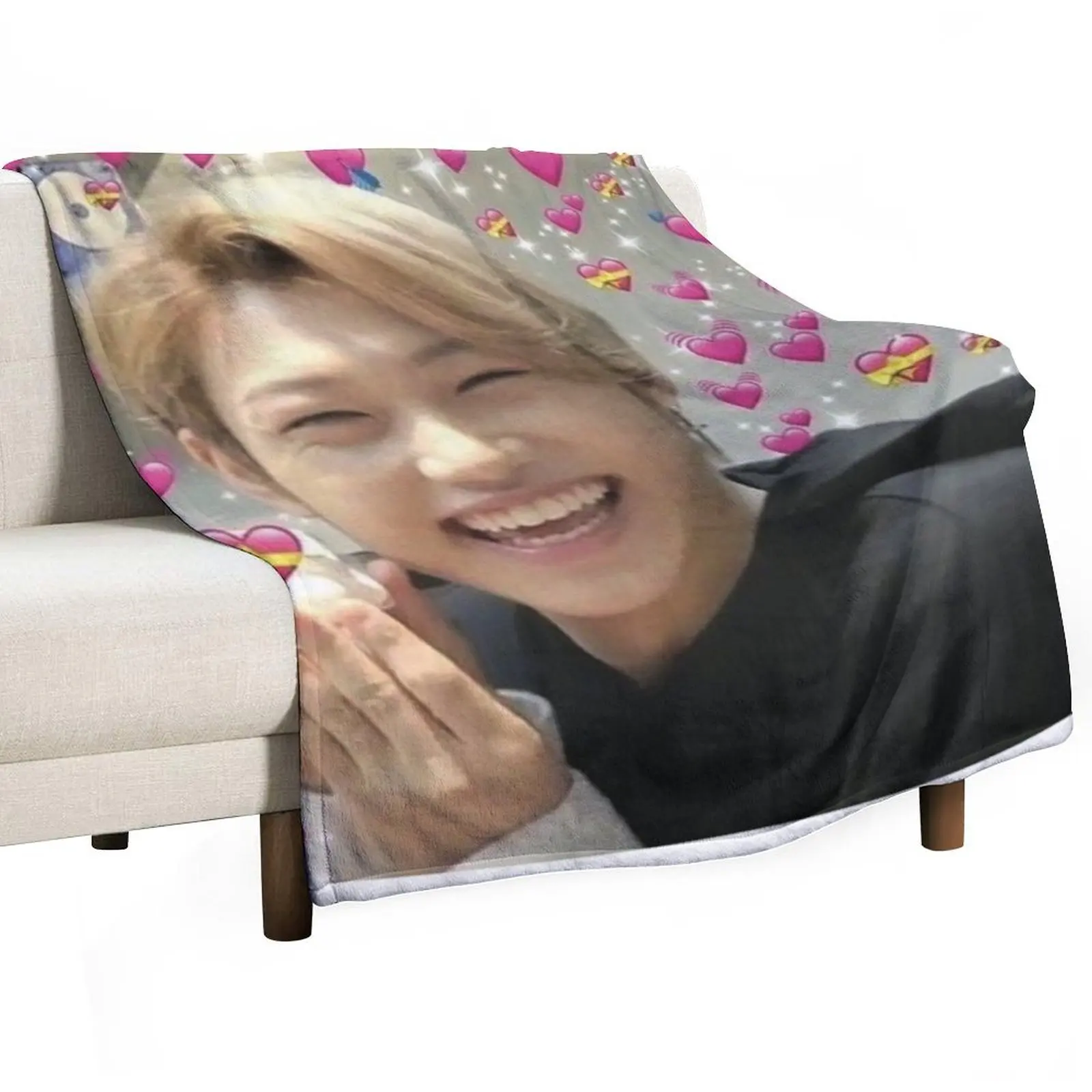 

Felix heart meme Throw Blanket cosplay anime Quilt funny gift heavy to sleep Blankets