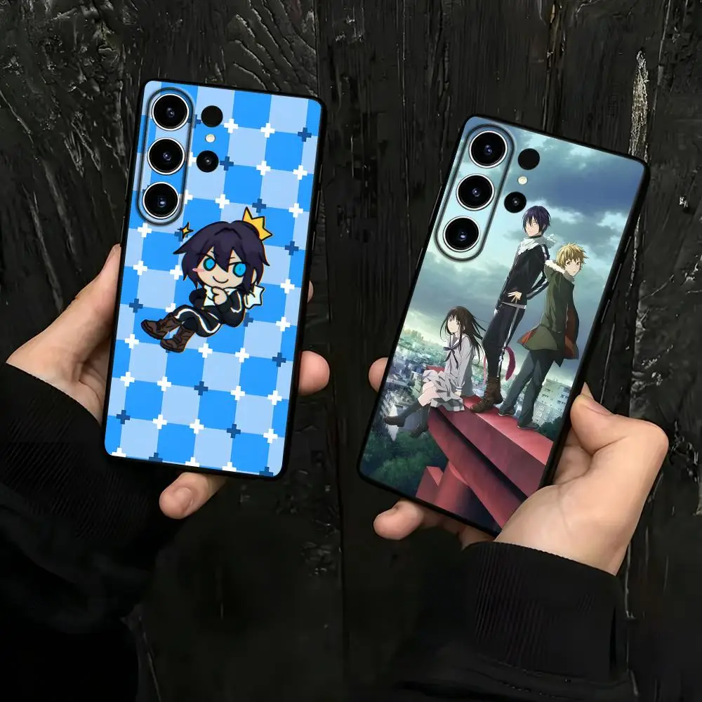 Anime Noragami Phone Case For Samsung Galaxy S26 S25 S24 S23 S22 S21 S20 Plus Ultra Note20 Soft Black
