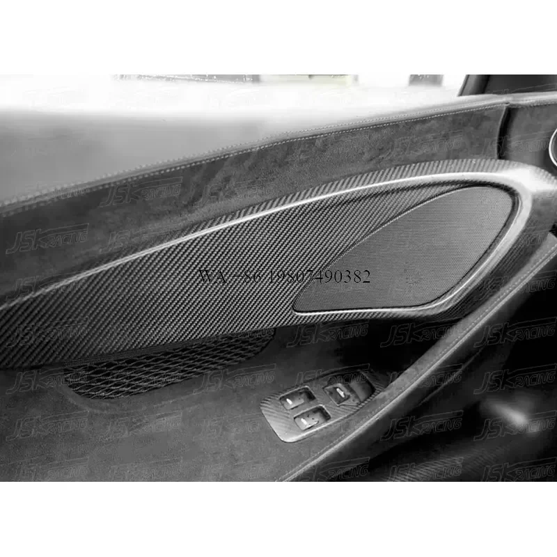 Wmwmnu Carbon Fiber Interior Door Handle Cover Panel Trim for 540C 570S 570GT 600LT 2015-2018 Car Accessories