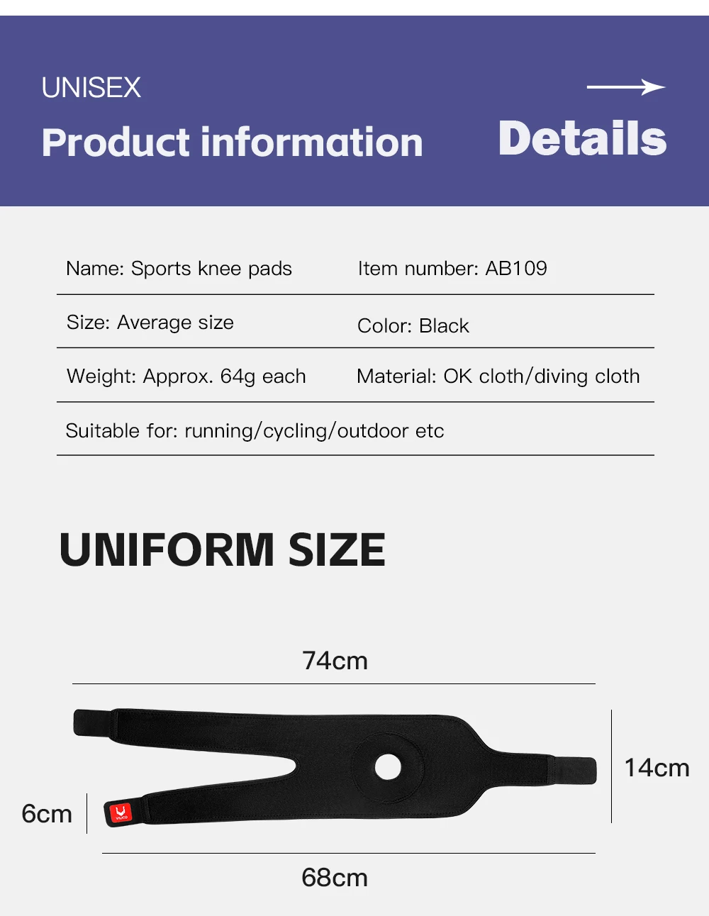 1/2PC Open Patella Knee Support Adjustable Knee Brace Breathable Knee Wrap for Men Women Outdoor Fitness Running
