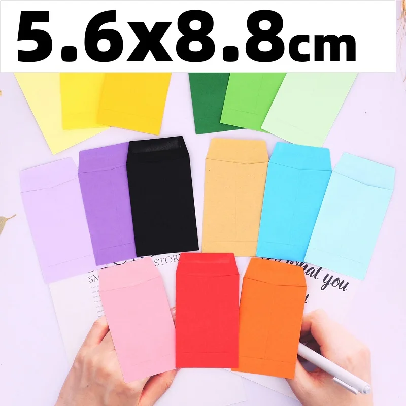 

24 шт. 5,6x8,8 см, красочные самоклеящиеся прорезиненные конверты, простые пустые мешочки для денег с семенами для наличных, монет, наклейки с буквами