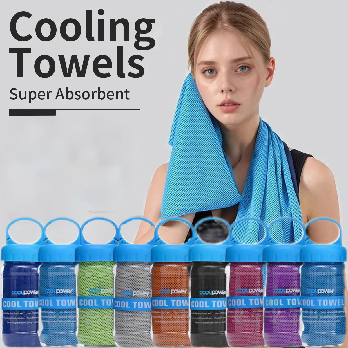 Sport Running Cycling Fitness Bottled Towel Soft Quick Dry Sweat Absorption Breathable Towel Instant Cooling Portable Cold Towel