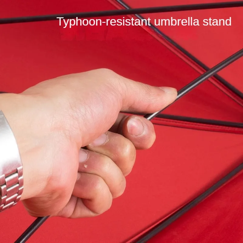 185CM Long Handle Umbrella Ultra Large Resistant Beach Umbrella Double Layer Windproof Strong Umbrellas Uv Protection Parasol