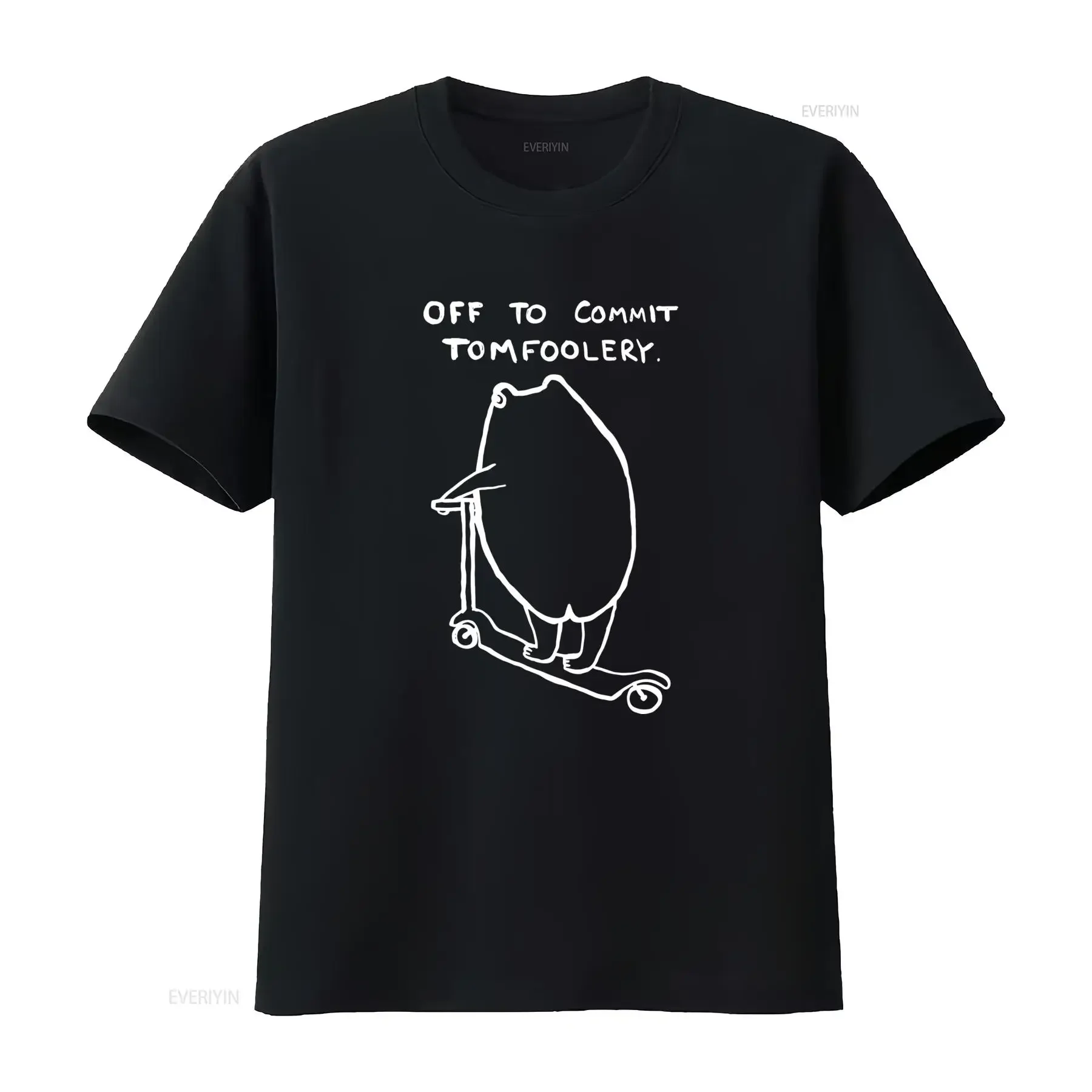 Off to Commit Tomfoolery T Shirt Hilarious Frog Funny Art Joke Him vintage Washed Top For Everyday Wear Breathable homme