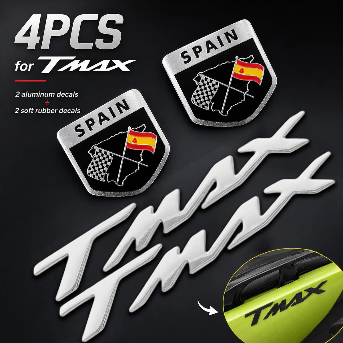 3D Soft Rubber Emblem Sticker for TMAX Scooter Waterproof Sporty Custom Body Decorative Modified Motorcycle Accessories Decal
