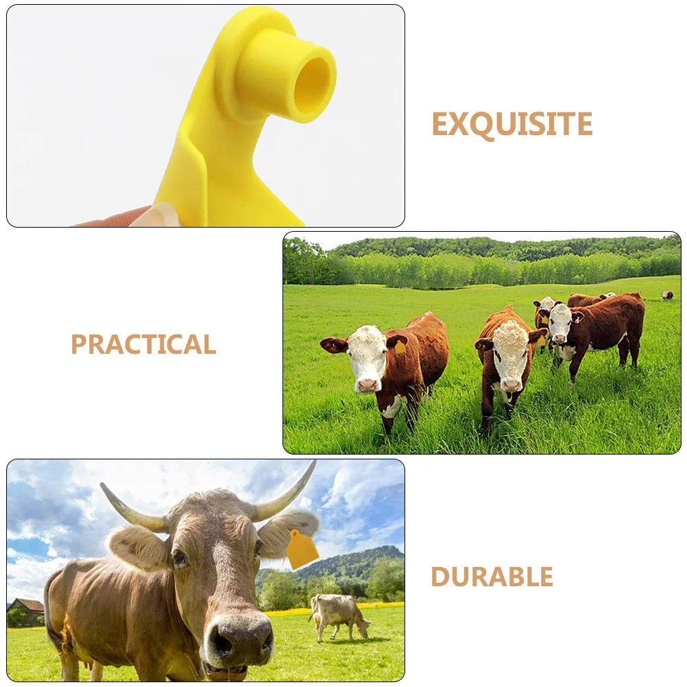 

100Pcs Cow Ear Tag Blank Cattle Ear Tags for Livestock Goats Sheep Pig Durable TPU Copper Fade Resistant Weather Flexible Use