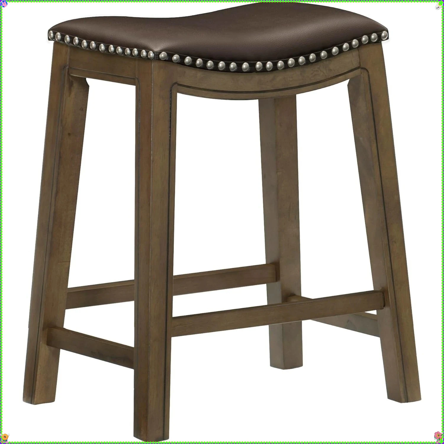 Taburete de madera maciza para mostrador, taburetes de cocina con asiento de sillín para comedor, silla de bar sin brazos para cafetería en casa