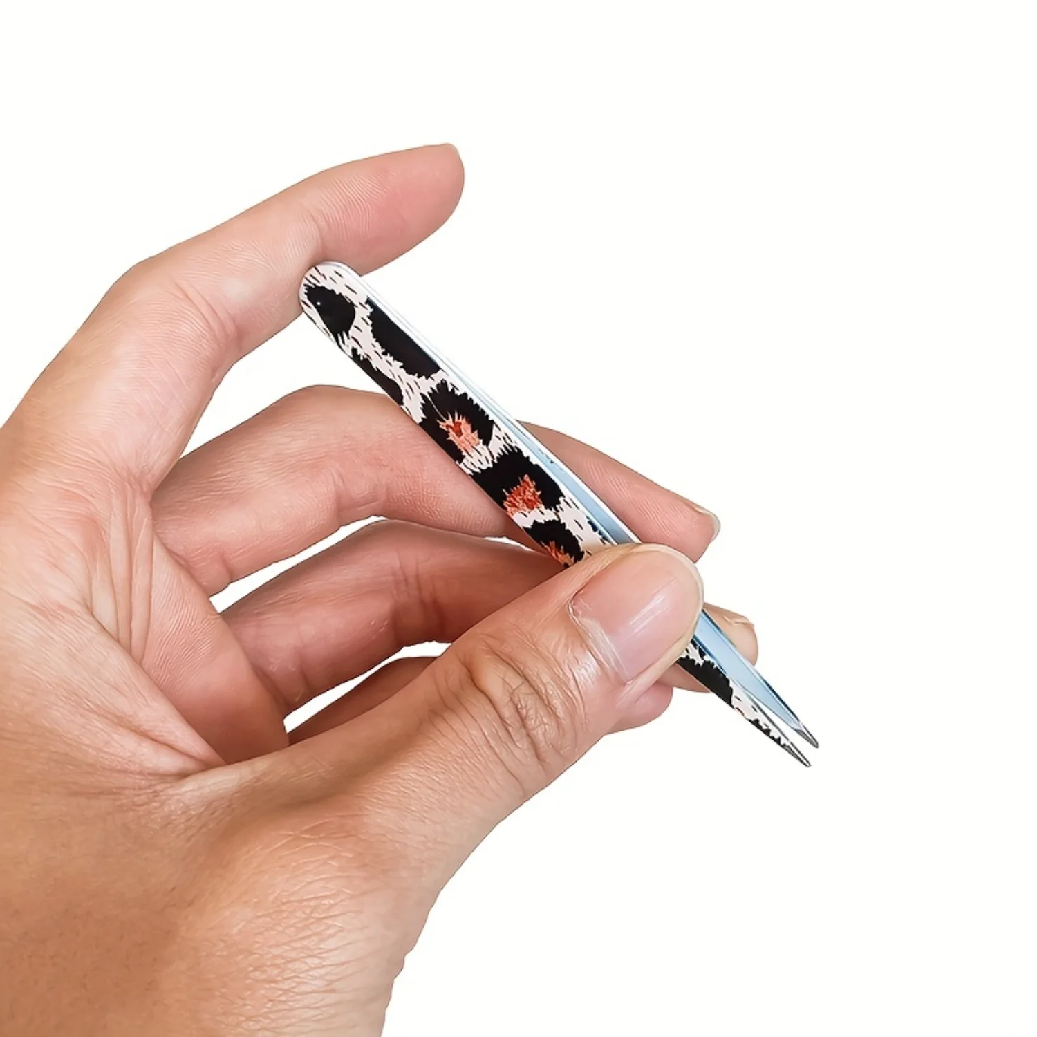 4pcs. Beauty Facial Retouching Leopard Print Tweezers, All-metal , High-precision Clamp, Can Be Used To Retouch Eyebrows, Eyelas