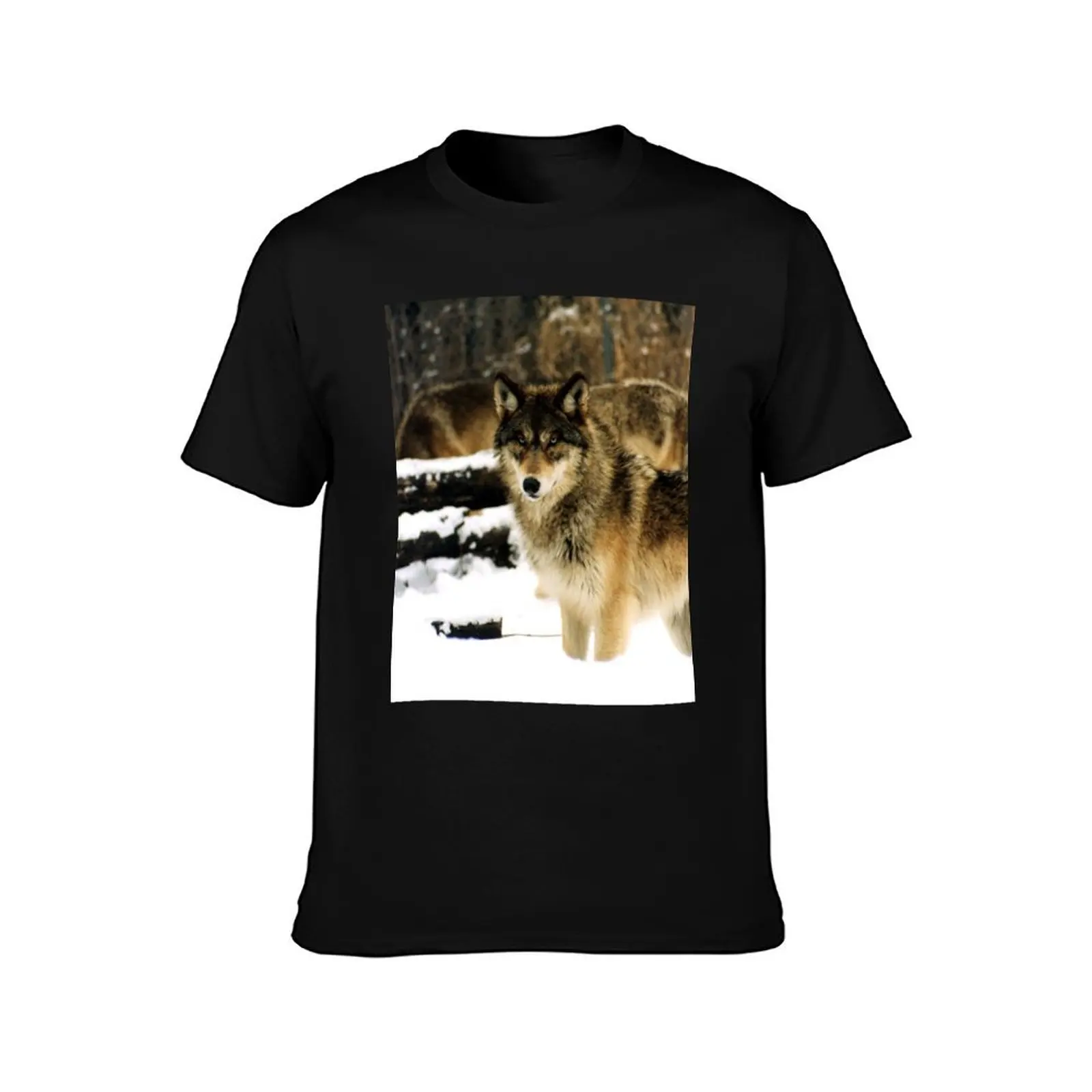 Wolves in The Snow T-Shirt Work Wear Breathable Tee