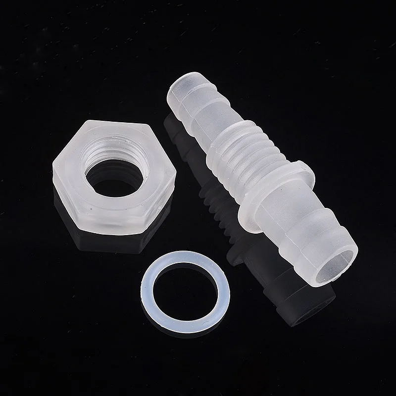 5~200pcs M12~M16 To 8~12mm With Nut Silicone O-Ring Perforated Pagoda Connector Aquarium Tank Adapter Garden Water Hose Joint