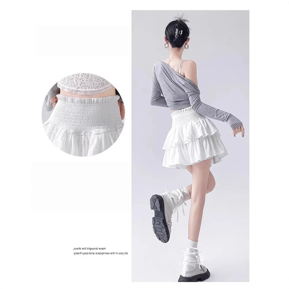Pear Shaped Figure, Plus Size, Slimming Fairy Cake Skirt, Inner Lining Skirt, Short Skirt, Ballet Style and Chiffon Fluffy Skirt