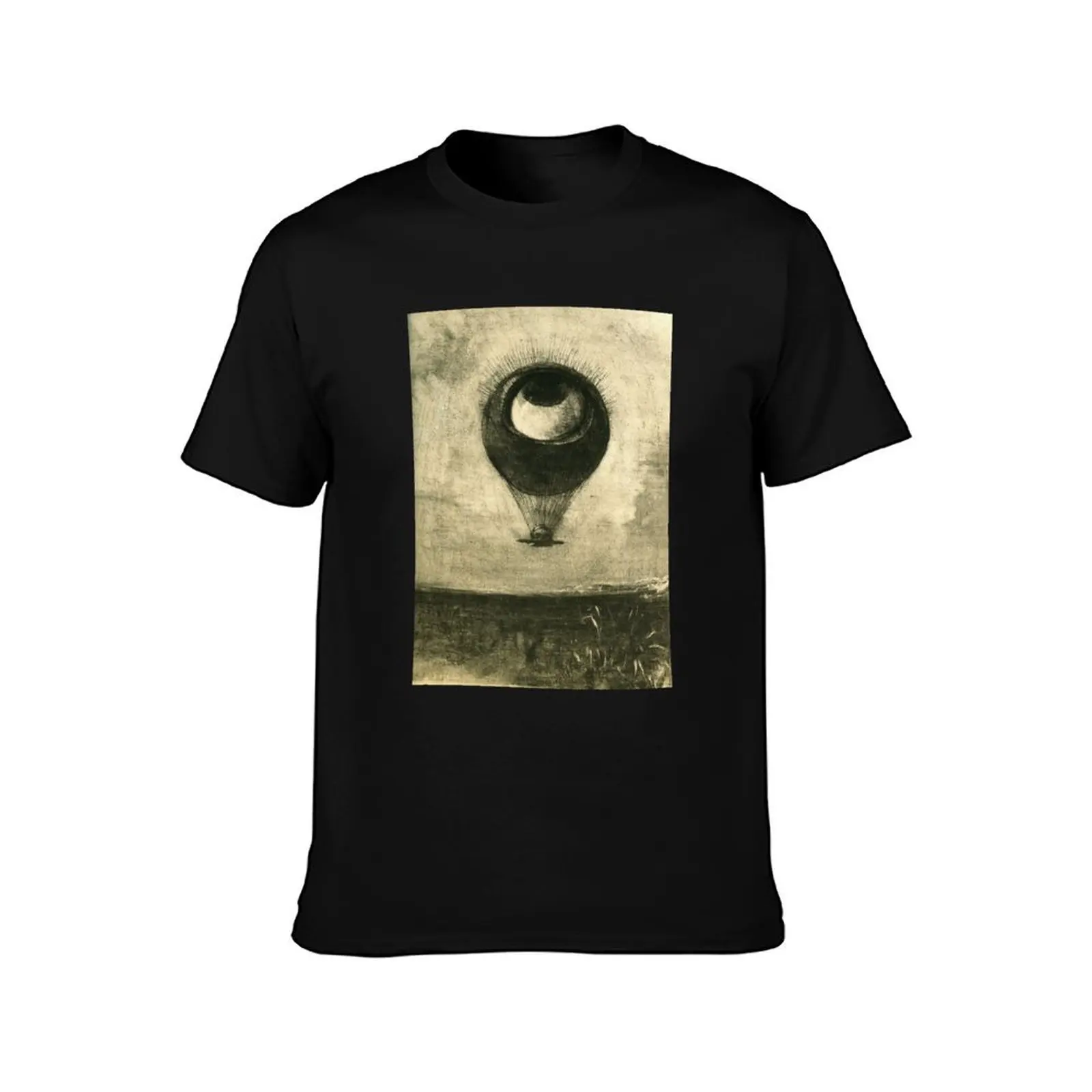 HD Eye-Balloon, by Odilon Redon (1878) High Definition T-Shirt Casual Work Wear T-Shirt
