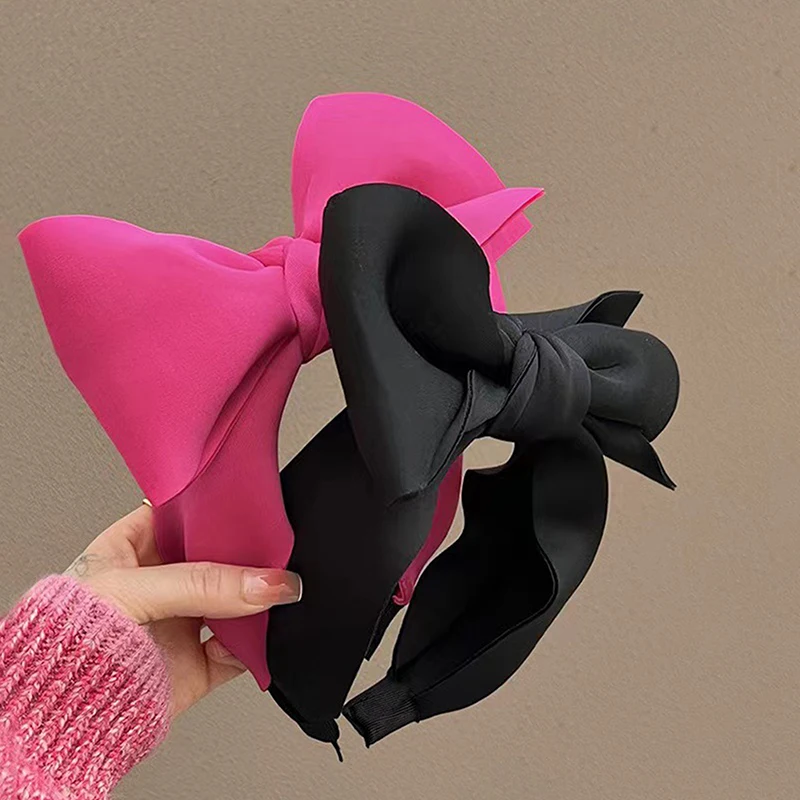 Y2k Large Bow Hair Hoop Headband For Women Girls Wide Hair Band Fashion Hair Accessories