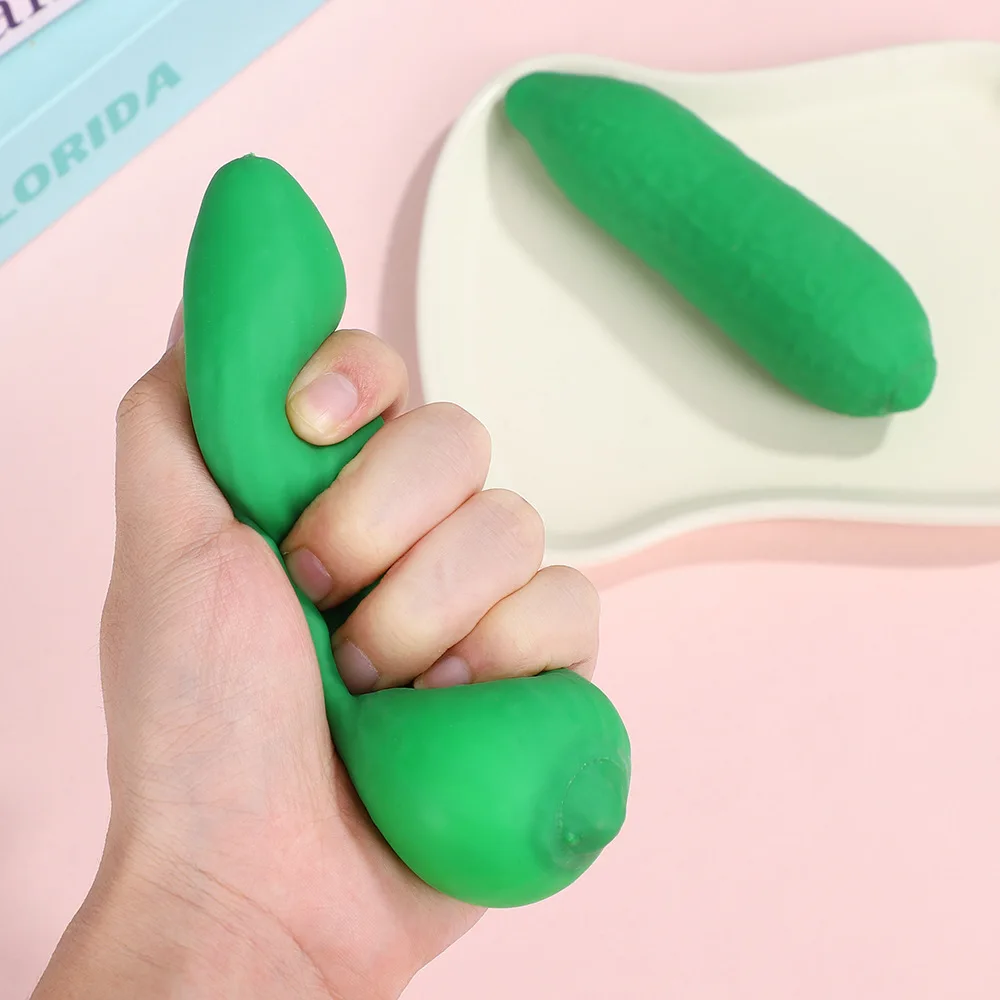 Novelty Flour Cucumber Simulation Elastic Squeeze Model Relaxation Super Soft Vegetable Pinch Adult Stress Relieving Toys