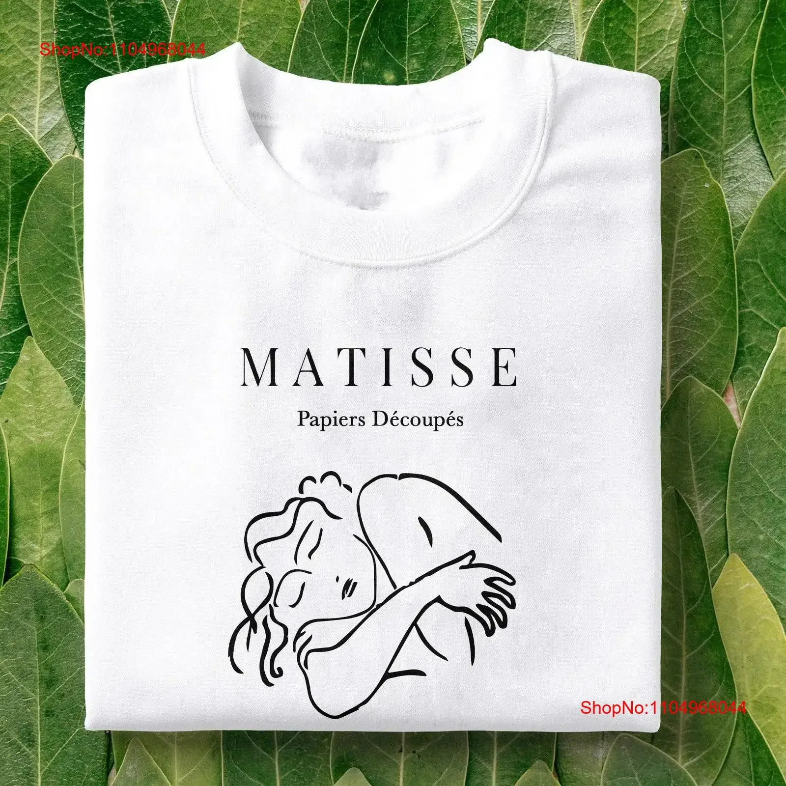 

Matisse Inspired T Shirt Papiers Decoupes Henri Art Aesthetic vintage Washed Comfortable Stretched streetwear Slightly