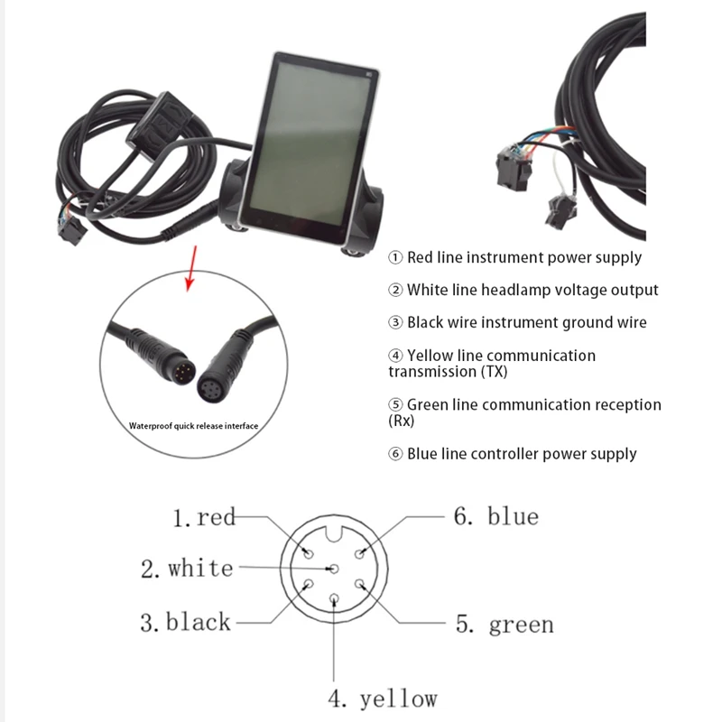 36-60V Plastic Electric LCD M5 Display Meter Display Smart KT Bicycle Modification Motor Bicycle Parts