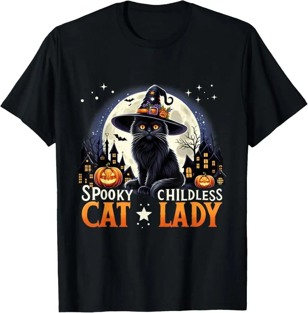 Kamala Harris 2024 Retro Spooky Childless Cat Lady Halloween T-Shirt