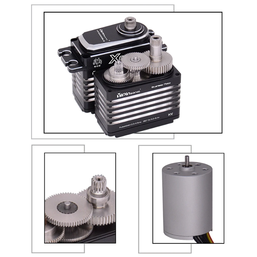 80kgデジタルRCサーボ PWMブラシレスモーター 防水IPX8 高トルク 25Tメタルギア 磁気エンコーディングサーボ ロボットRCカー用