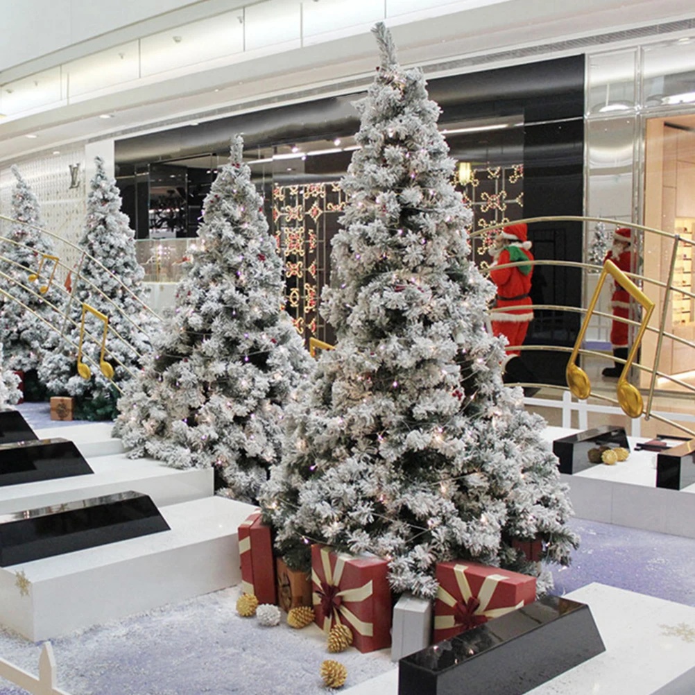 

Artificial Flocked Christmas Tree Decor Xmas Decoration Winter Holiday Pvc Small Tabletop