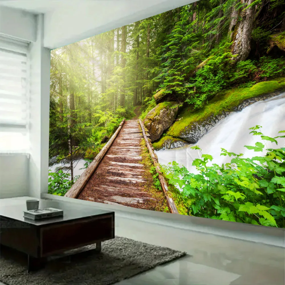 

Natural Landscape Tapestry Forest Sky Beach Landscape Wall Hanging Home Living Room Bedroom Wall Art Decoration