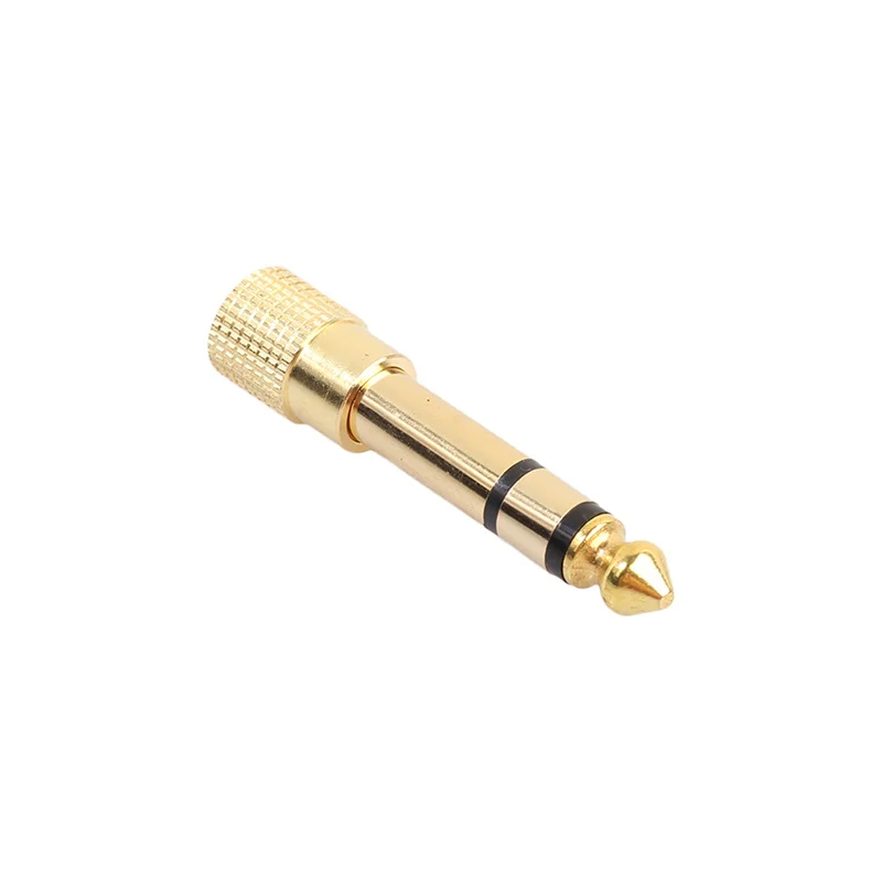 New Headphone Adapter 6 35 Mm Male To 3 5 Mm FemaleWear-resistant Jack Converter Audio Plug Gold Plating Process Power