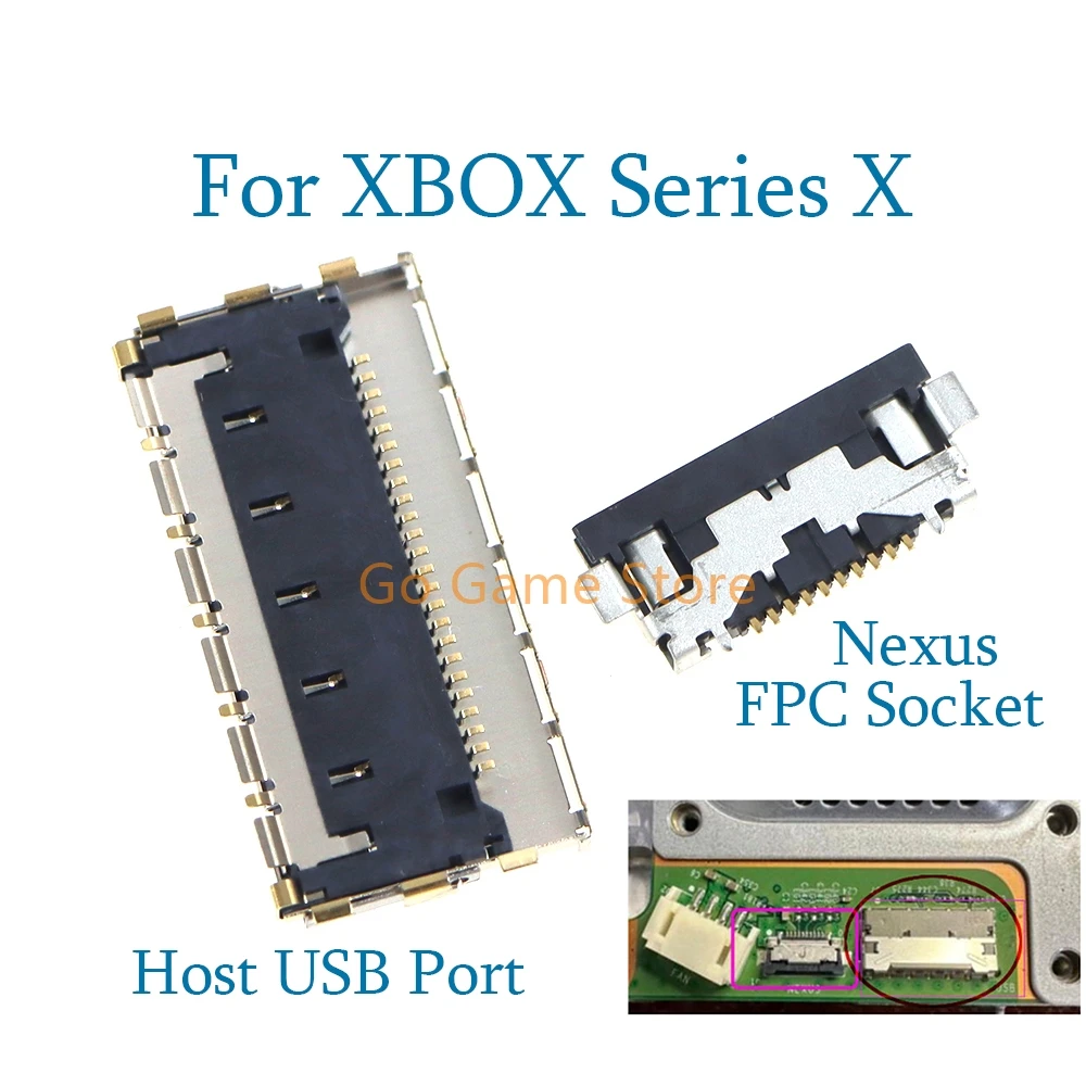 

15pcs Power Eject Nexus Button Flex Cable Ribbon FPC Connector Socket Clip For XBOX Series X Host USB Socket