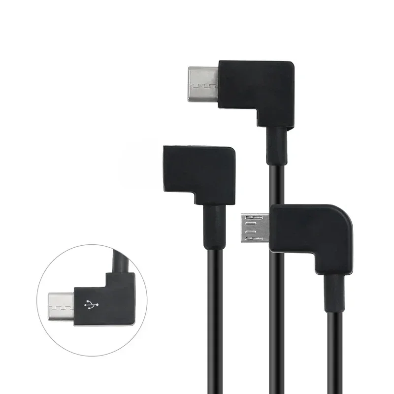 1szt 20cm Kabel USB do szybkiego ładowania typu C Krótki kabel 2.4A Kolanko 90 stopni Kabel USB C Micro USB do wszystkich smartfonów