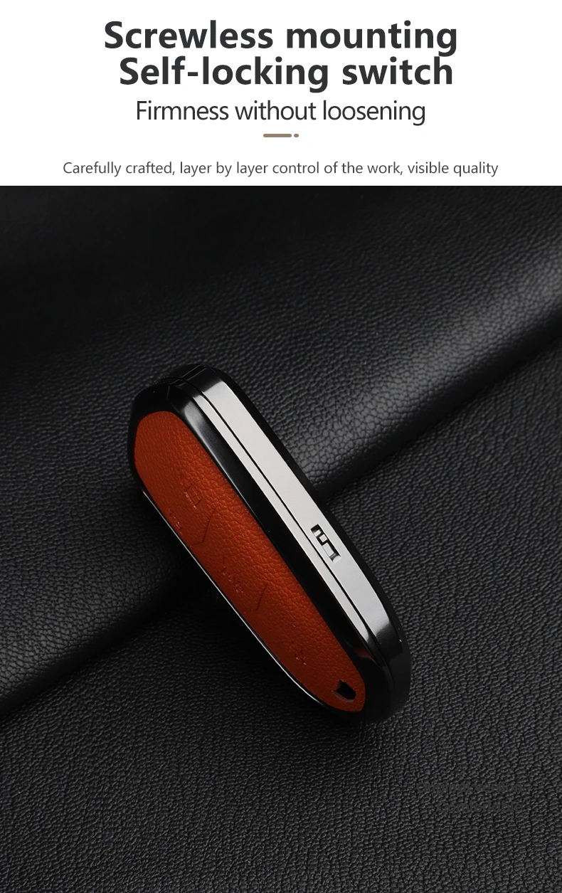 Untuk Cadillac ATS CT6 CTS DTS XT5 XT6 ESV SRX STS XTS ELR casing penutup kunci mobil pintar kulit Aloi aluminium gantungan kunci Fob