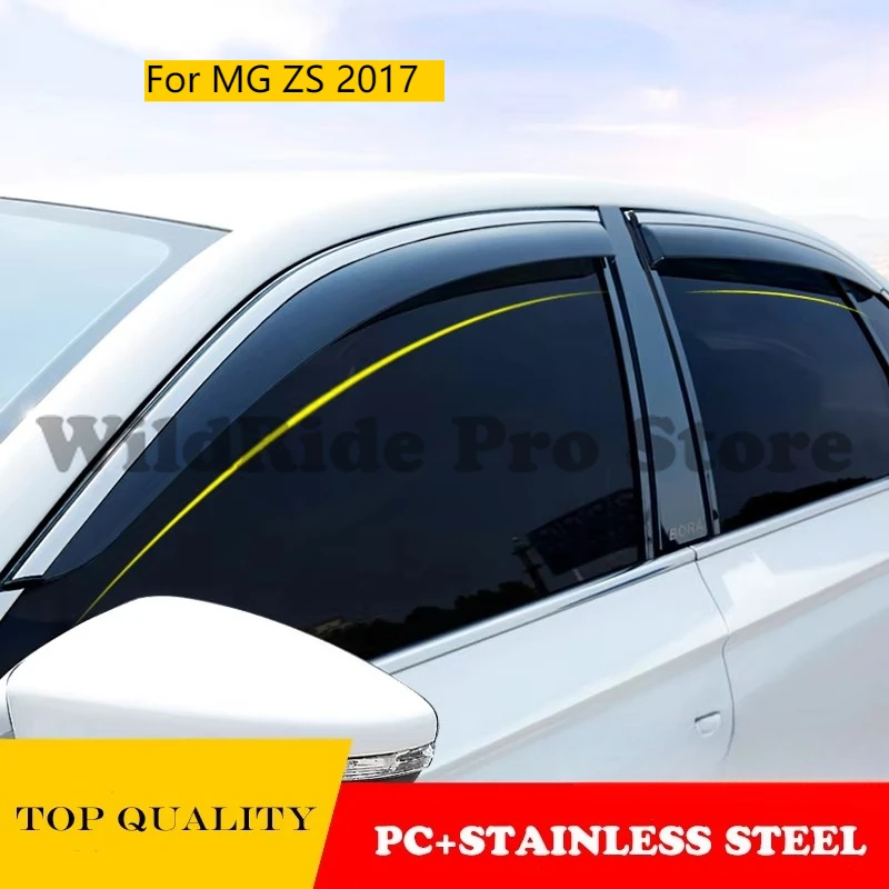 

Дверной козырек для MG ZS 2017, автомобильные дефлекторы окон, вентиляционный козырек, высокое качество из нержавеющей стали.