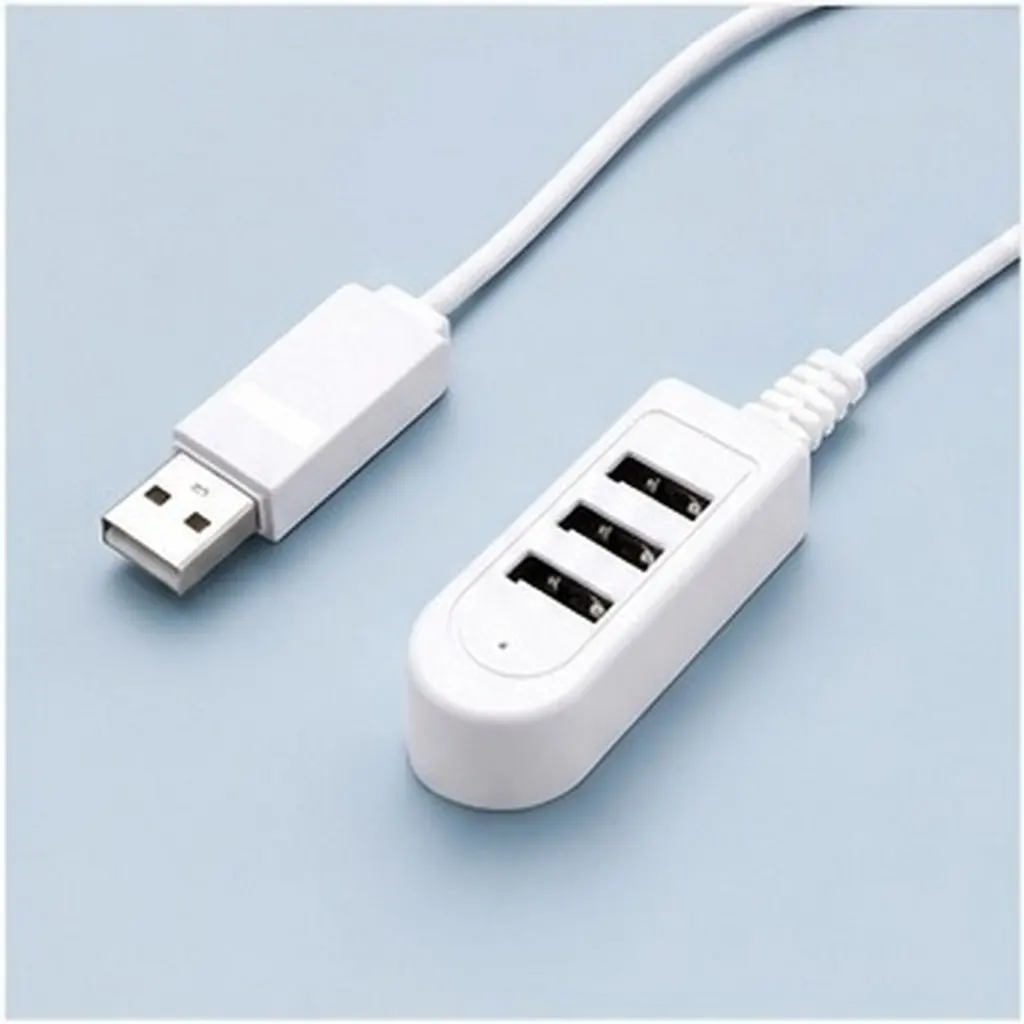 3USB Multi-Function Hub 0.25m White Mini Compact Multi-Port Hub 3A Charger Extension Line Fast Stable Transmission