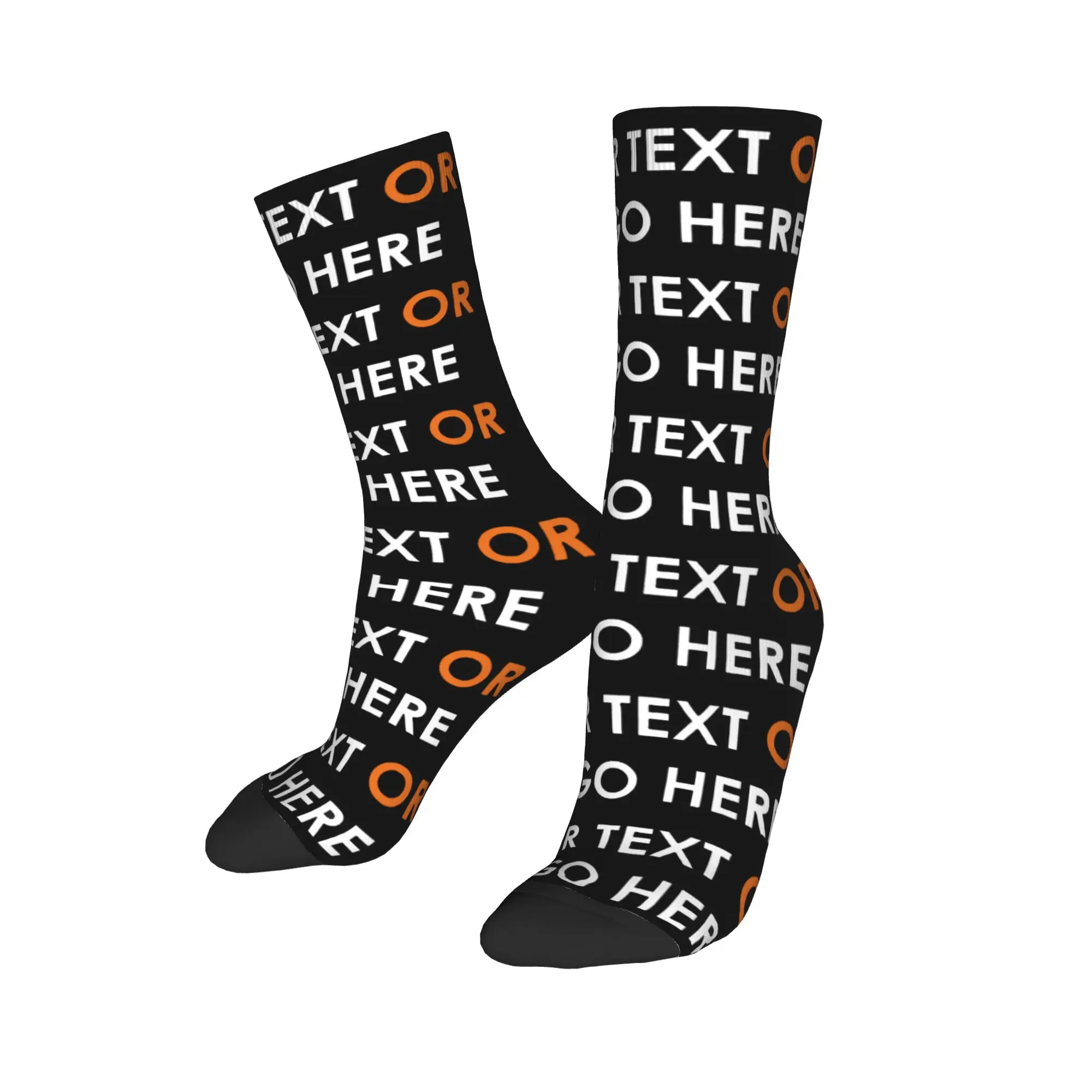 

Custom Your DesignText Logo Design Men's Crew Socks Unisex Novelty Spring Summer Autumn Winter Dress Socks