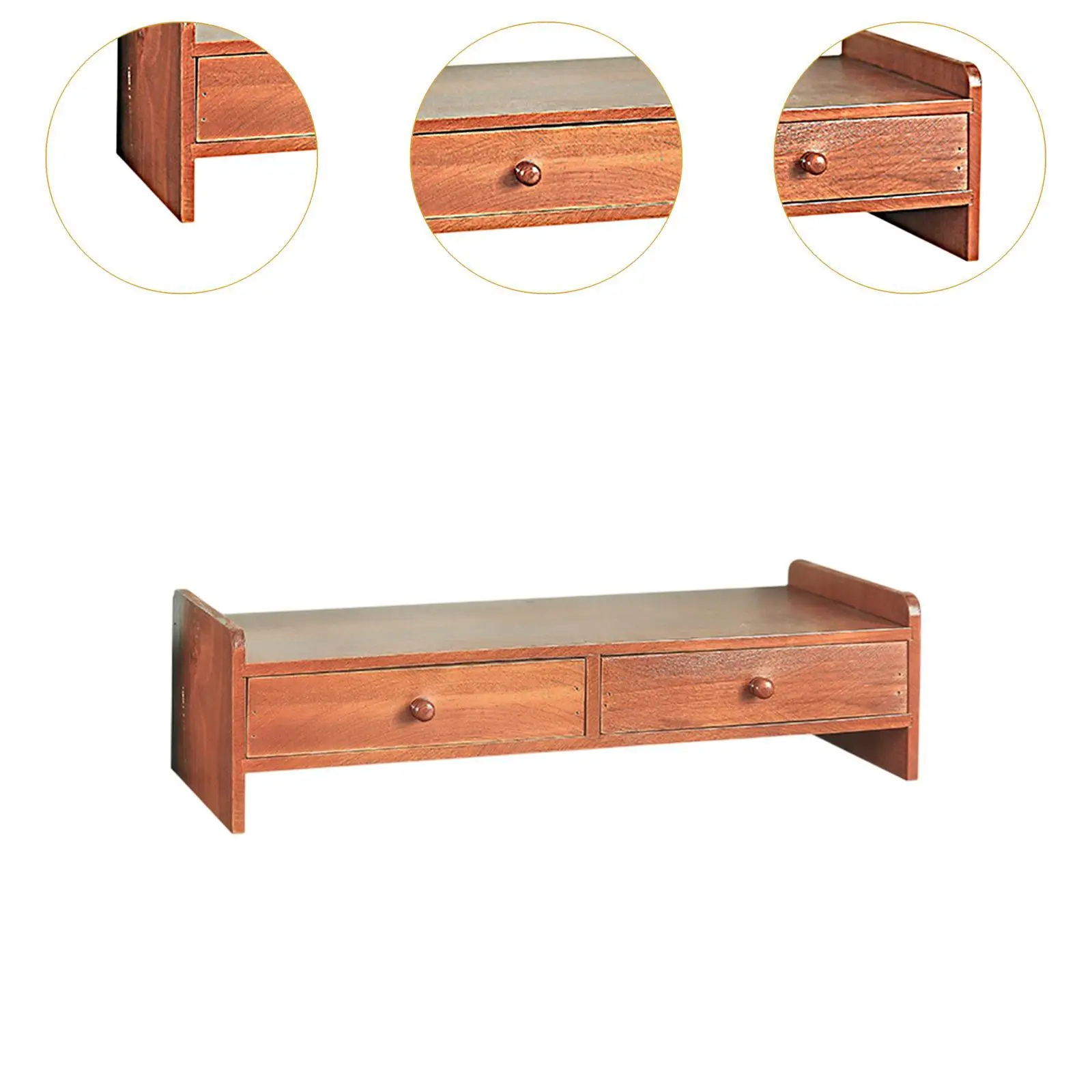 노트북 가정용 모니터 높이 스탠드, 서랍 2 개 포함