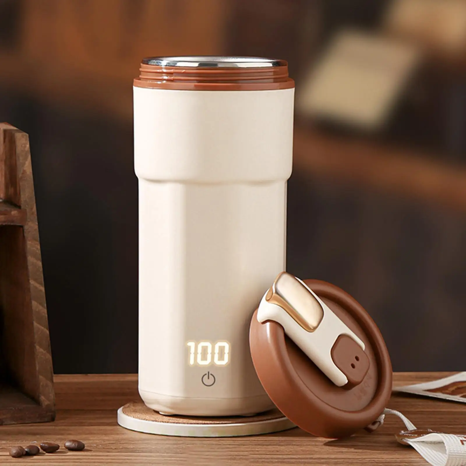 

Electric Kettle Temperature Control Leakproof Fast Boiling Travel Small Water Boiler Heating Cup for Boiling Water Trucks Car