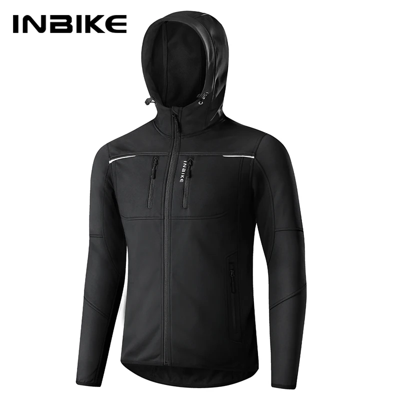 AliExpress INBIKE Winter Cycling Jackets Man Warm Thermal Windbreaker for Men Hooded MTB Bike Jackets for Riding Windproof Bicycle Clothing