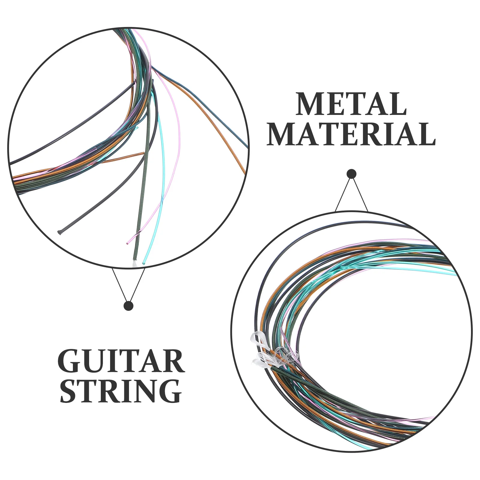 

6Pcs Colorful Guitar Strings Electric Guitar Metal Strings Replacement Set High Quality Craftsmanship Clear Sound Essential