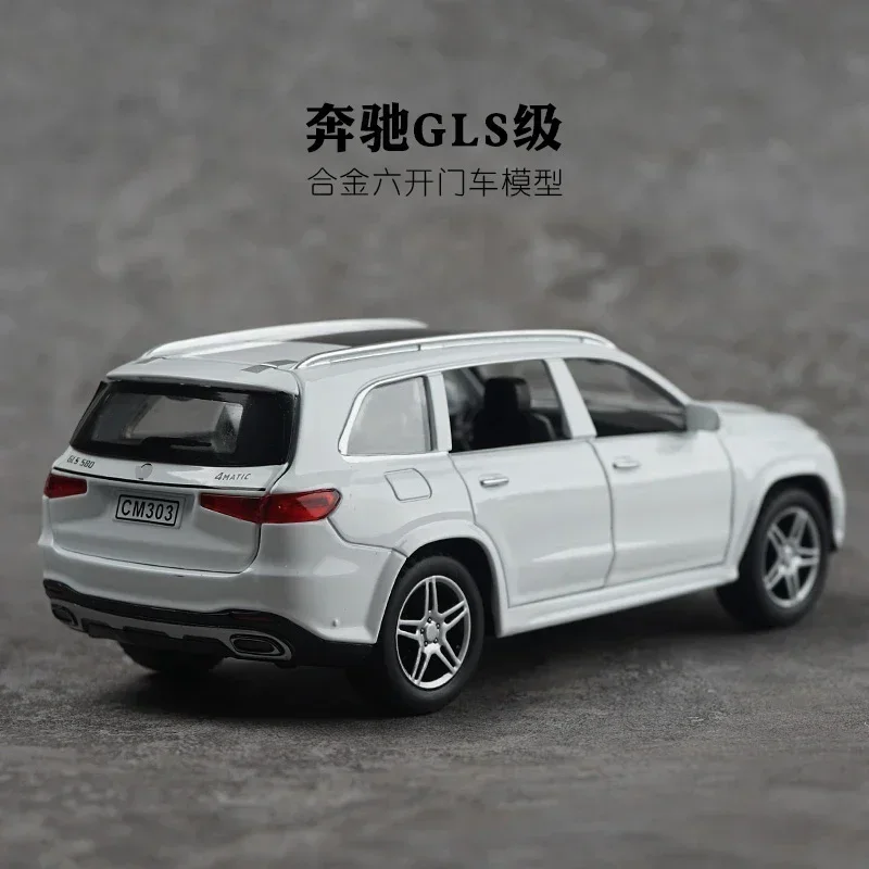 Diecast1:32 GLS580 SUV Alloy Car Model Diecasts Metal Toy Vehicles Car Model Simulation Sound Light Collection Childrens Gifts