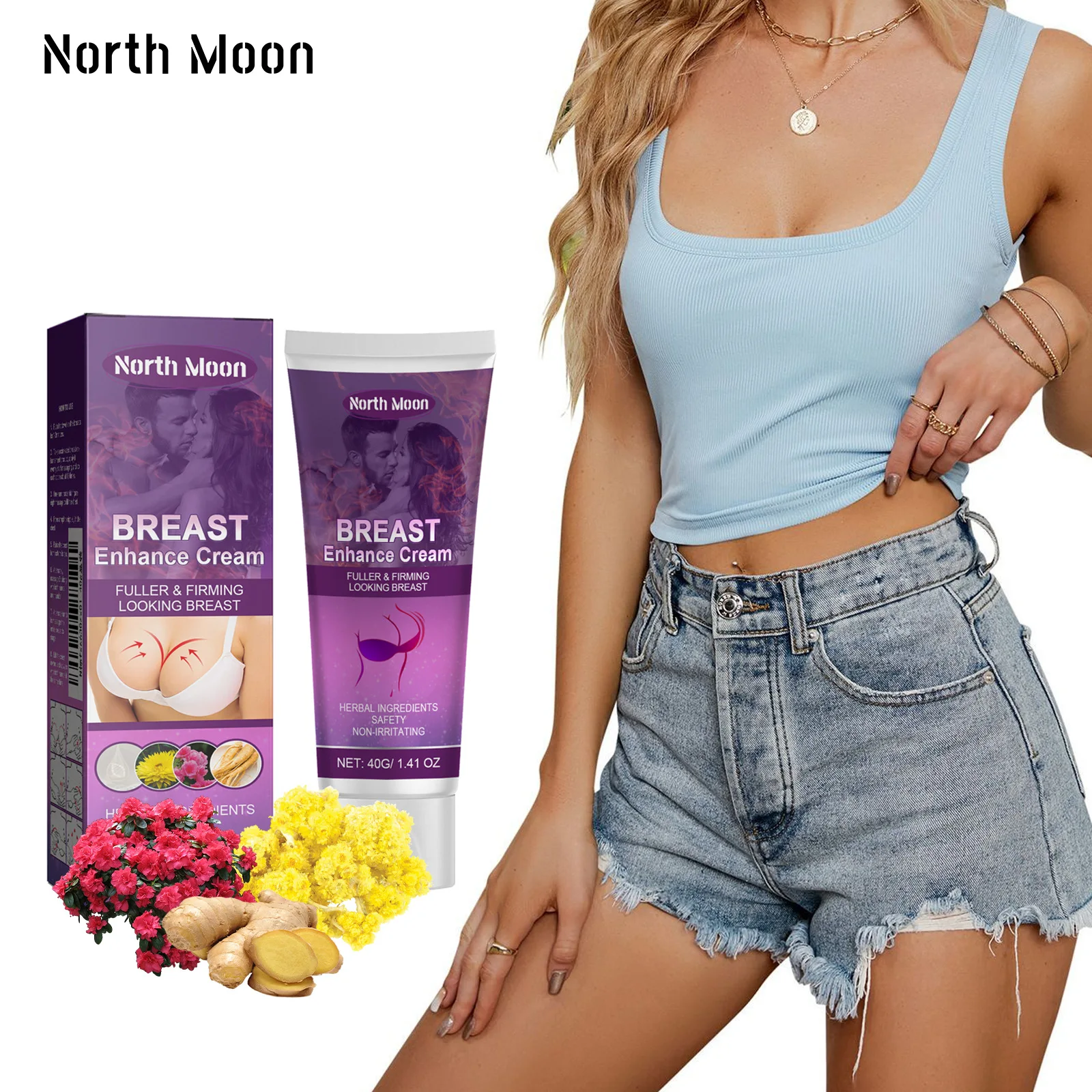 

North Moon Breast Cream for Firming, Full, and Graceful Breast Care, Tightening and Massage