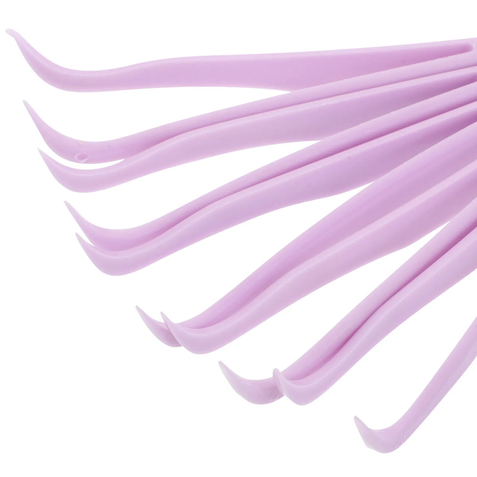 50Pcs Plastic Bent Tweezers for Crafting Beads Rhinestones Jewelry Making Curved Tip Craft Tools for Precise DIY Beading