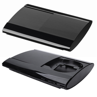 For PS3 Super Slim 4K 4000 Complete Housing Shell Case Full Kit Game Console Case New Console Faceplate Cover Black with Screws