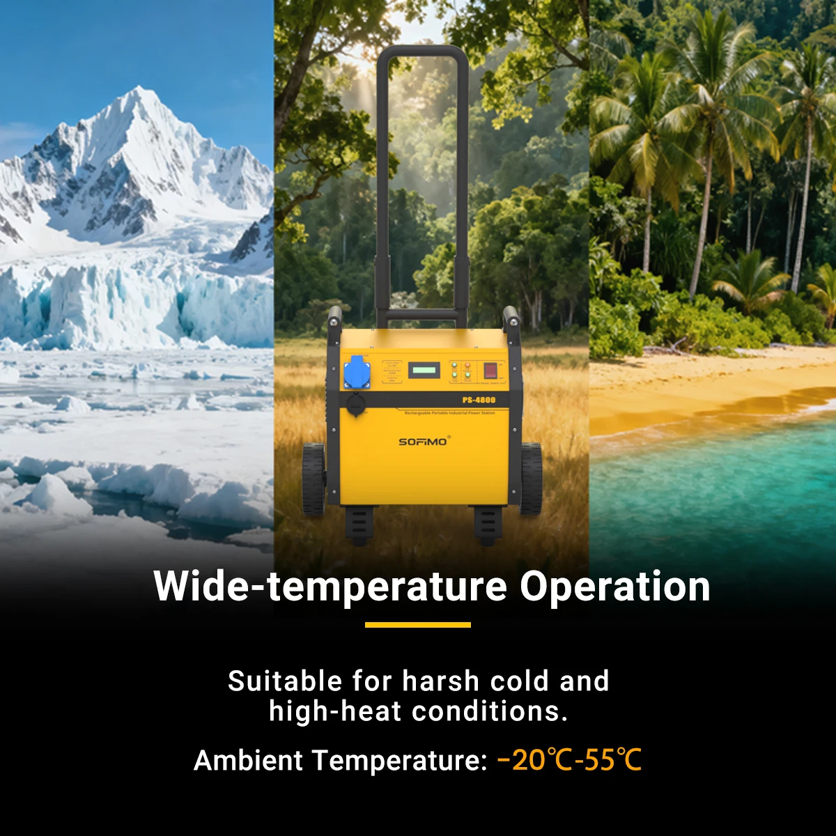 Large 2405Wh Portable Power Station 3500W Battery Bank With AC DC Output for Outdoor Camping and RV Travel