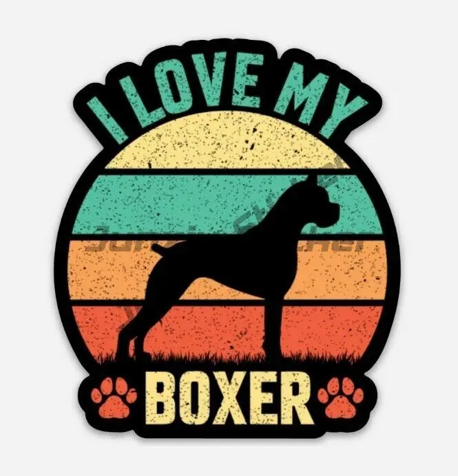 I Love My LABRADOR Schnauzer GERMAN SHEPHERD Poodle Chihuahua Boxer Variety Dog Surfboard Vinyl Waterproof Car Stickers