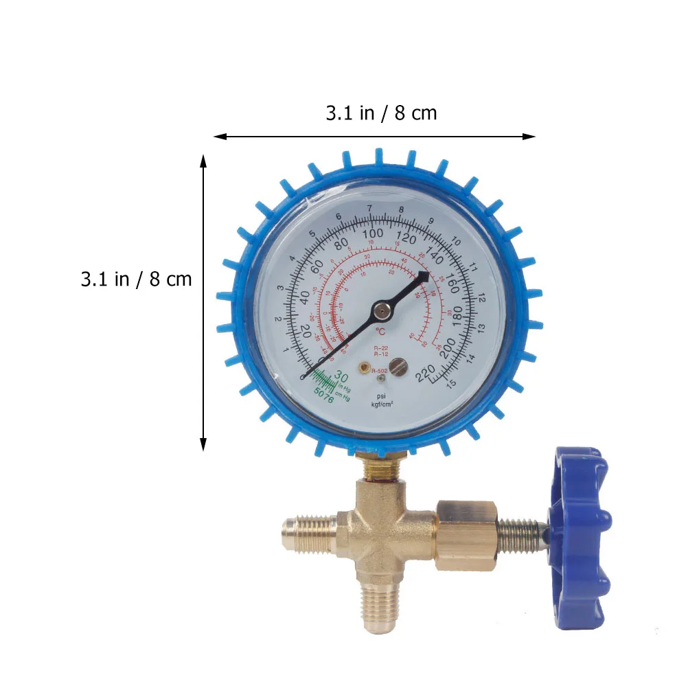 

1 Car Ac Gauge Set Refrigerant Manifold Hose Set For Automotive Domestic Hvac Systems Repair Tools With 2 Adapters 2