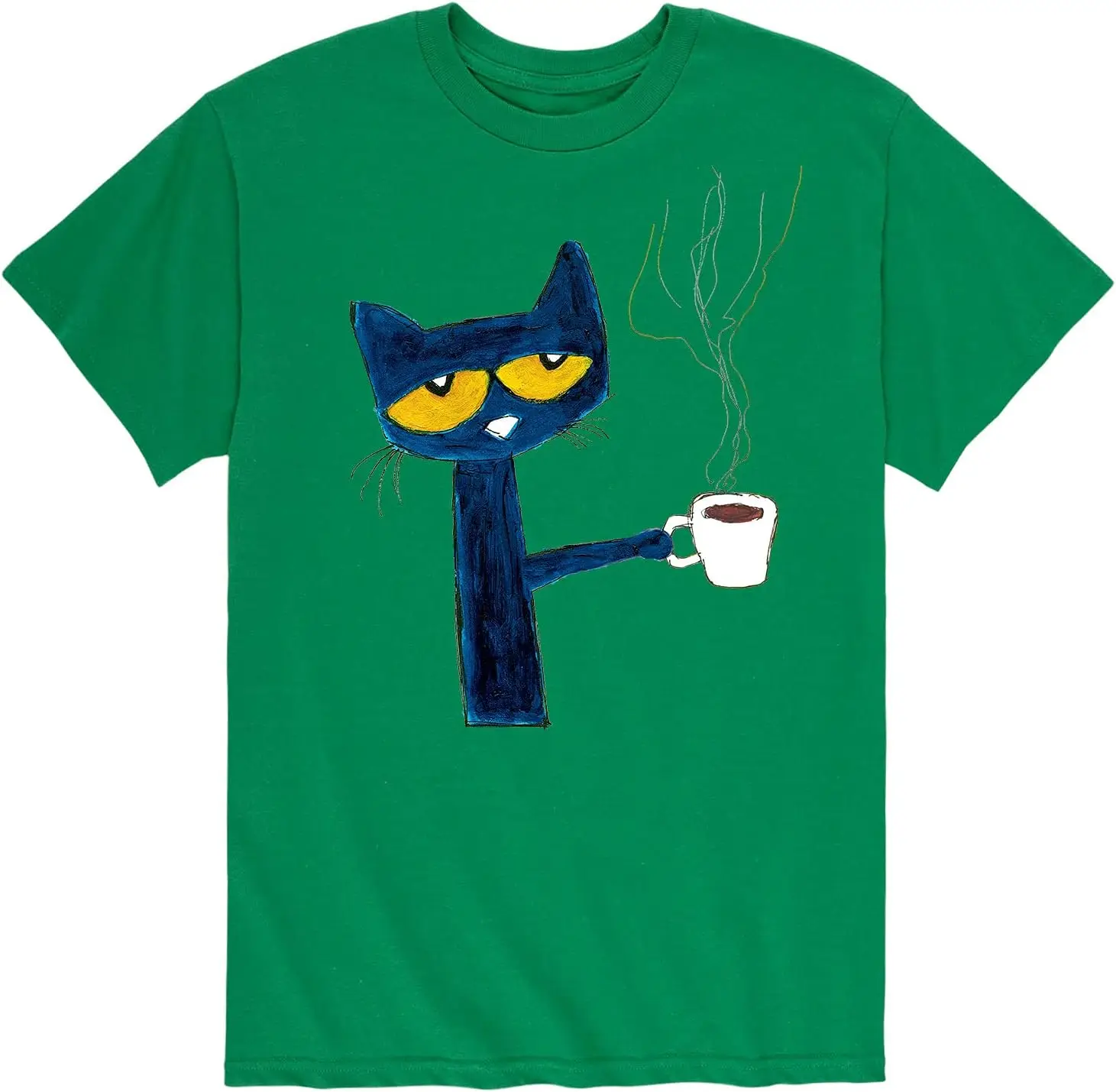 Pete the Cat - Pete with Coffee - Men's Short Sleeve Graphic T-Shirt