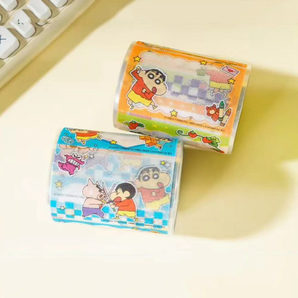 126 Uds. Crayón genuino Shin-Chan, notas adhesivas extraíbles, pegatina de notas de corazón femenino de dibujos animados, planificador de estudiantes, pegatinas decorativas Diy