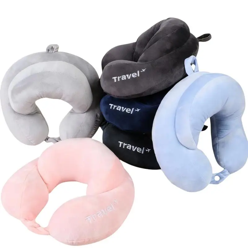 Memory Foam U Shaped Travel Pillow Neck Support Pillow Cervical Pillow for Airplane Car Travel Soft Breathable Neck Pillow